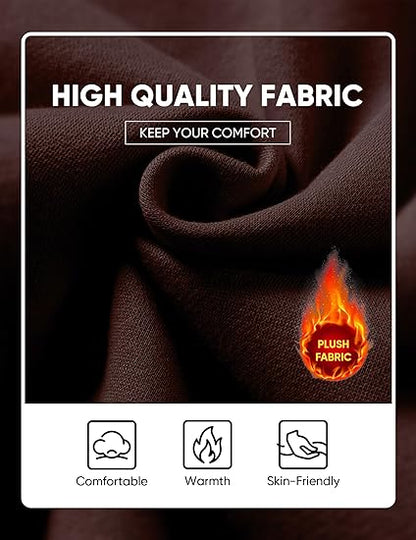 Men’s Oversized Hoodie Sweatshirt — Dark Brown Pullover with Kangaroo Pocket, Adjustable Drawstring Hood & Long Sleeves, Thick Warm Fleece for Autumn & Winter